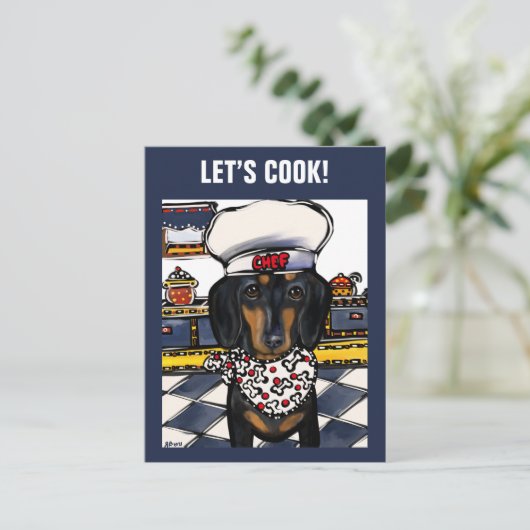 DACKEL POSTKARTE (Stehend Vorderseite)