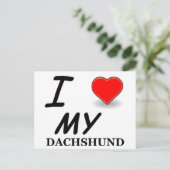 Dackel Postkarte (Stehend Vorderseite)