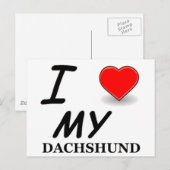 Dackel Postkarte (Vorne/Hinten)