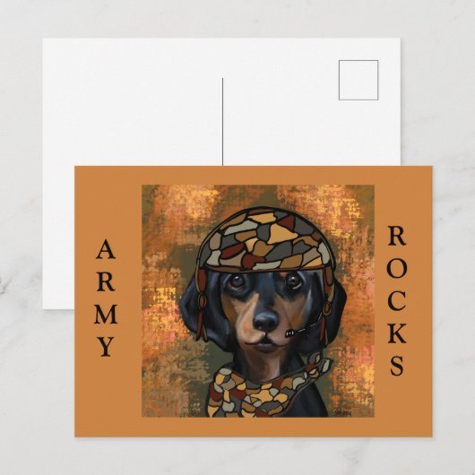 DACKEL POSTKARTE (Vorne/Hinten)