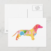 Dackel Postkarte (Vorne/Hinten)