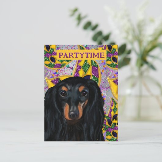 DACKEL POSTKARTE (Stehend Vorderseite)