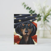 DACKEL POSTKARTE (Stehend Vorderseite)