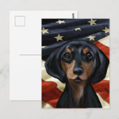 DACKEL POSTKARTE (Vorne/Hinten)