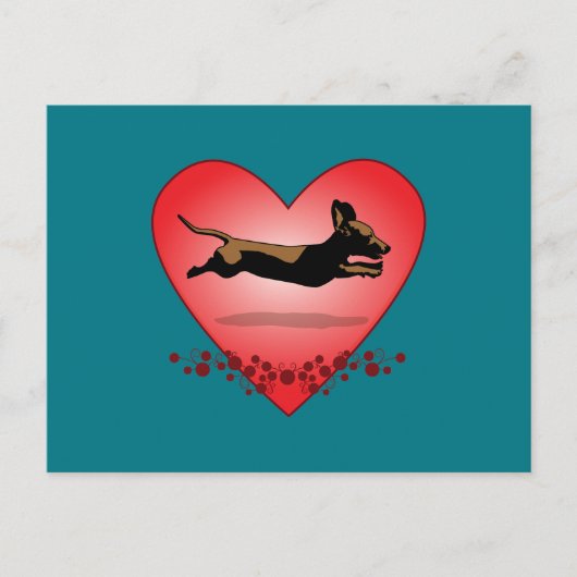 Dackel Postkarte (Vorderseite)