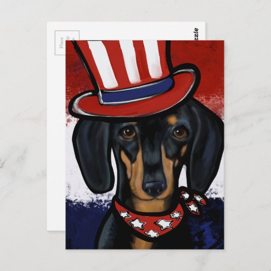 DACKEL POSTKARTE (Vorne/Hinten)