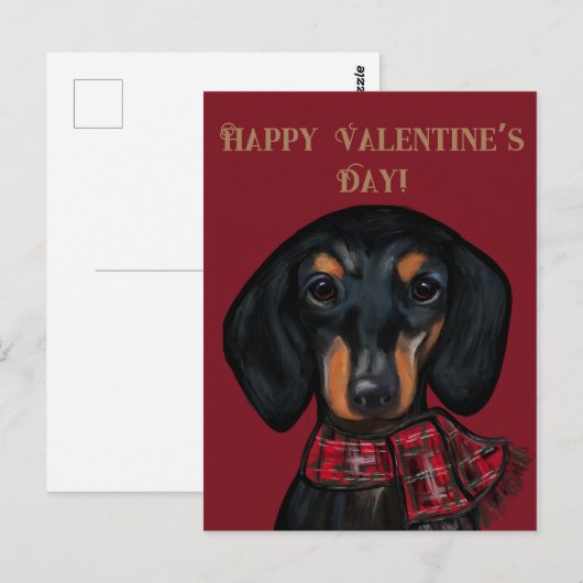 DACKEL POSTKARTE (Vorne/Hinten)