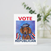 Dackel Postkarte (Stehend Vorderseite)