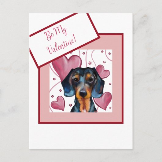 Dackel Postkarte (Vorderseite)