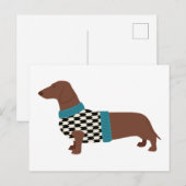 Dackel Postkarte (Vorne/Hinten)