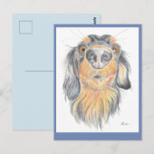 Dackel Postkarte (Vorne/Hinten)