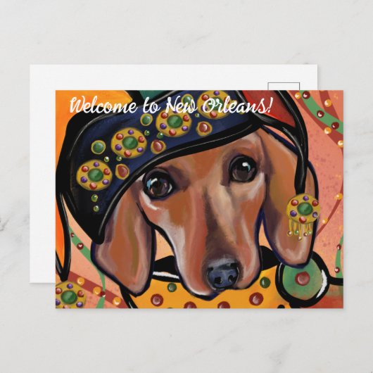 DACKEL POSTKARTE (Vorne/Hinten)