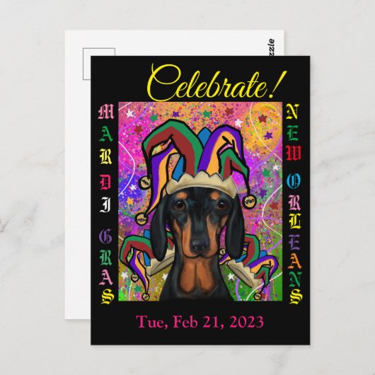 Dackel Postkarte (Vorne/Hinten)