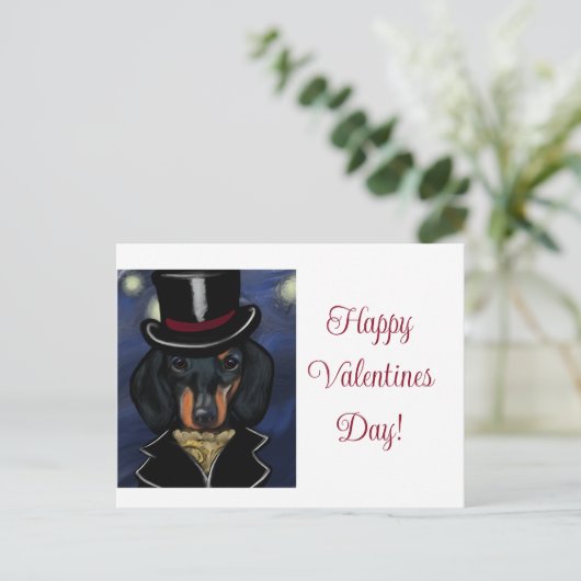 DACKEL POSTKARTE (Stehend Vorderseite)