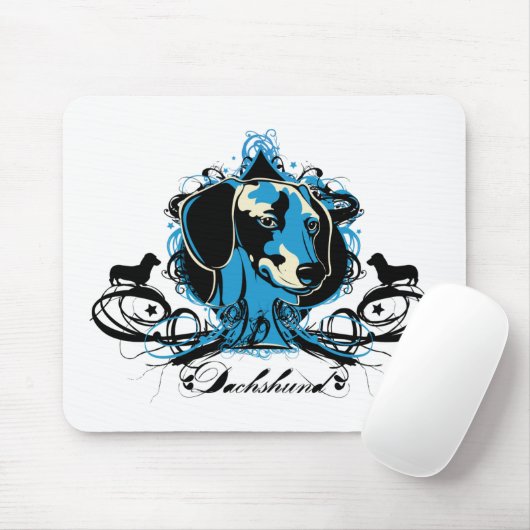 Dackel Projekt Hundeillustration Mousepad (Mit Mouse)