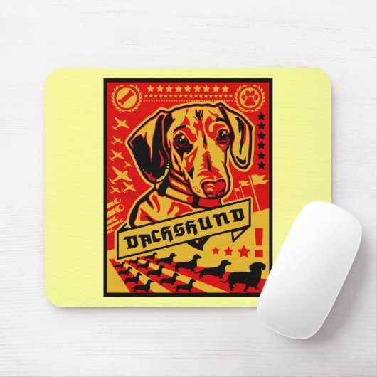 Dackel-Propaganda Mousepad (Mit Mouse)