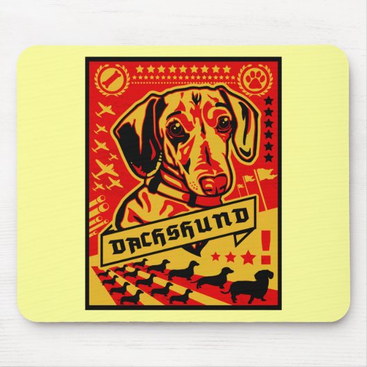 Dackel-Propaganda Mousepad (Vorne)