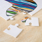 Dackel - psychedelische Zbra Dackel Puzzle (Seite)