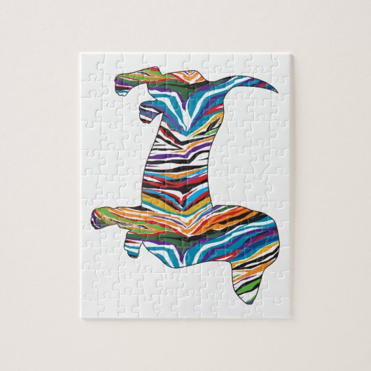 Dackel - psychedelische Zbra Dackel Puzzle (Vertikal)