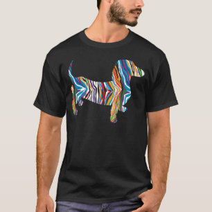 Dackel - psychedelische Zbra Dackel T-Shirt