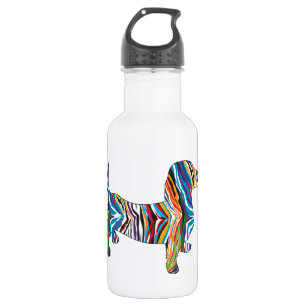 Dackel - Psychedelische Zbra-Dackel Trinkflasche