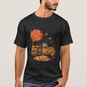 Dackel Pumpkins Lkw Herbstleaf Fall Thanksgi T-Shirt