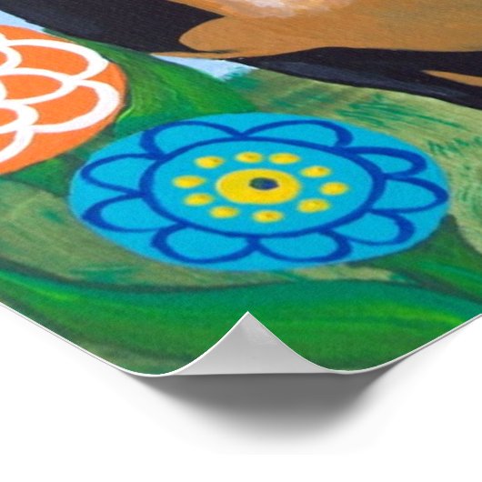 Dackel Puppy Black und Tan Print Poster (Ecke)