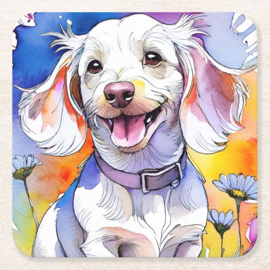 Dackel Puppy Dog Paper Untersetzer (Vorderseite)