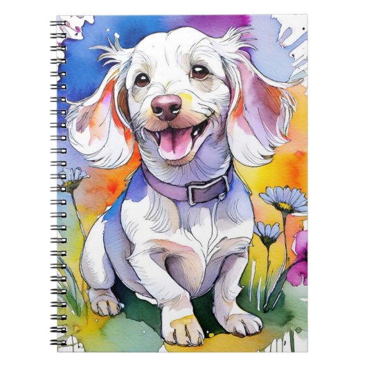 Dackel Puppy Dog Spiral Notebook Notizblock (Vorderseite)