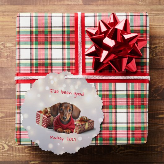 Dackel Puppy Ornament Karte (Insitu (Geschenk))