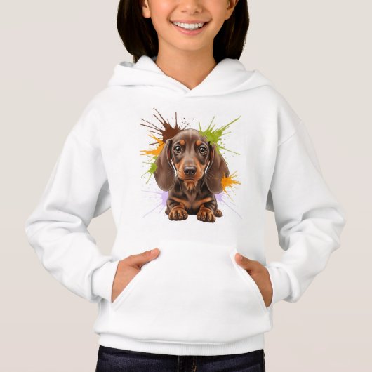 Dackel Puppy von Natasha Us Hoodie (Vorderseite)
