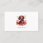 Dackel Puppys Hund Züchter Visitenkarte (Rückseite)