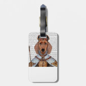 Dackel Queen 2 Gepäckanhänger (Rückseite vertikal)