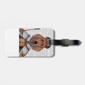 Dackel Queen 2 Gepäckanhänger (Rückseite horizontal)