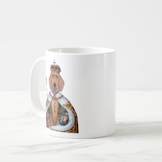Dackel Queen 2 Kaffeetasse (Vorderseite Links)