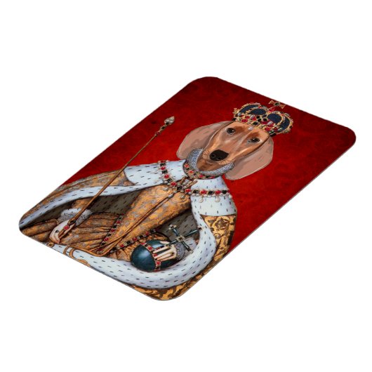 Dackel Queen Magnet (Linke Seite)