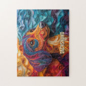 Dackel Quilling Art Dog Portrait Puzzle (Vertikal)