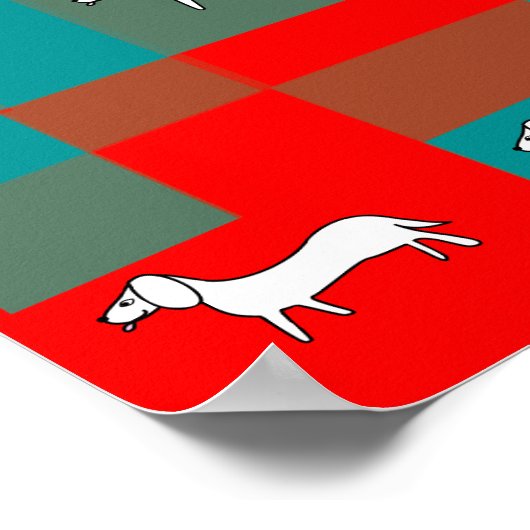 Dackel Quilt Poster (Ecke)