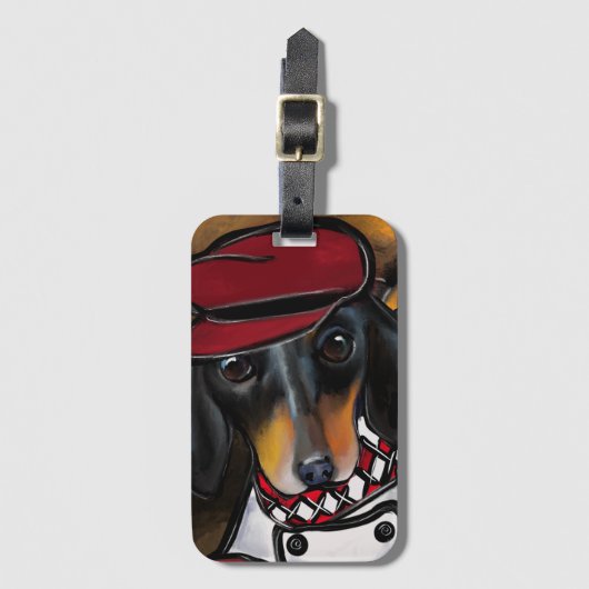 DACKEL RACER GEPÄCKANHÄNGER (Vorderseite Vertikal)