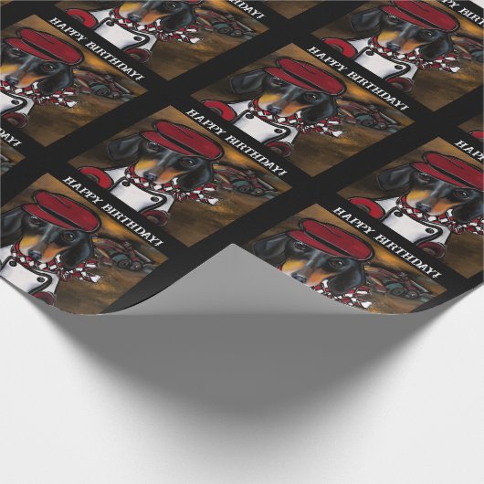 DACKEL RACER GESCHENKPAPIER (Ecke)