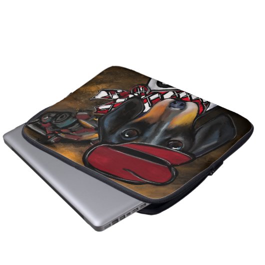 DACKEL RACER LAPTOPSCHUTZHÜLLE (Vorne Knopf)