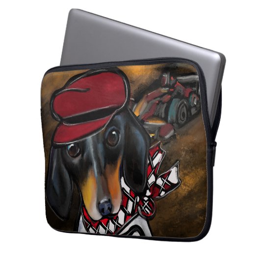 DACKEL RACER LAPTOPSCHUTZHÜLLE (Vorderseite Links)