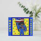 DACKEL RACER POSTKARTE (Stehend Vorderseite)