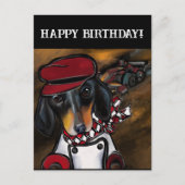 DACKEL RACER POSTKARTE (Vorderseite)