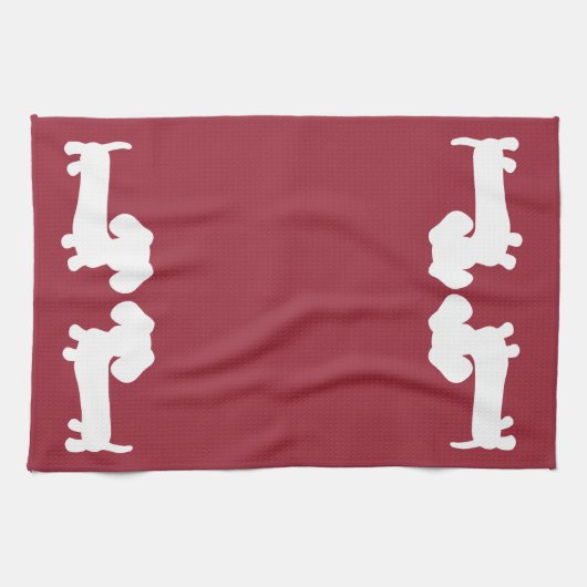 Dackel Red Disc Handtuch für Dackel Dog Liebhaber (Horizontal)