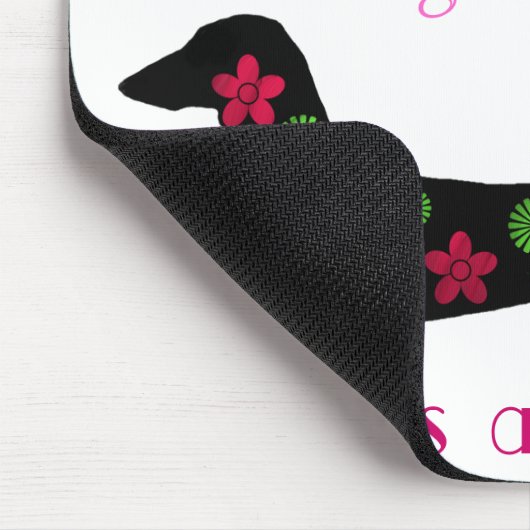 Dackel-Regel Mousepad (Ecke)