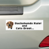 Dackel-Regel! und Katzen-Geifer… Autoaufkleber (Auf Auto)