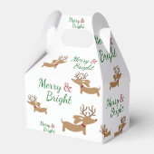 Dackel Reindeer Frohe Weihnachtsfeier Geschenkboxe Geschenkschachtel (Rückseite)