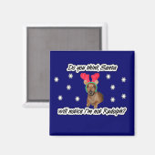 Dackel Reindeer Magnet (Vorderseite/Rückseite)