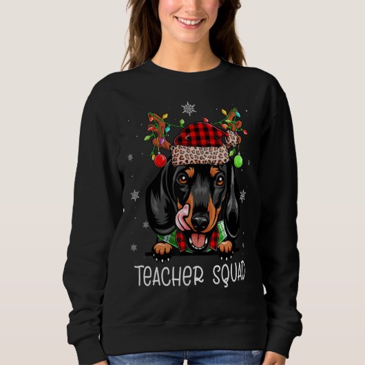 Dackel Reindeer Teacher Chr Sweatshirt (Vorderseite)